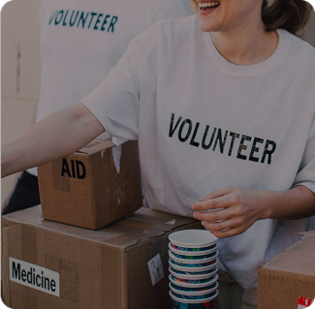 La charité en action